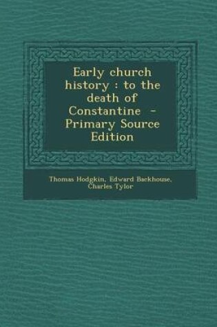 Cover of Early Church History