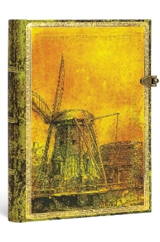 Cover of Rembrandt’s 350th Anniversary Midi Unlined Hardcover Journal (Clasp Closure)
