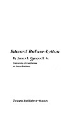 Cover of Edward Bulwer-Lytton