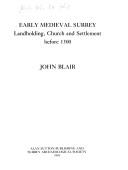 Book cover for Early Mediaeval Surrey