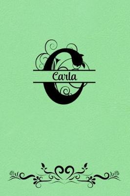 Book cover for Split Letter Personalized Name Journal - Carla