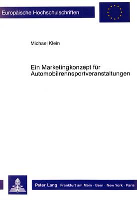 Book cover for Ein Marketingkonzept Fuer Automobilrennsportveranstaltungen