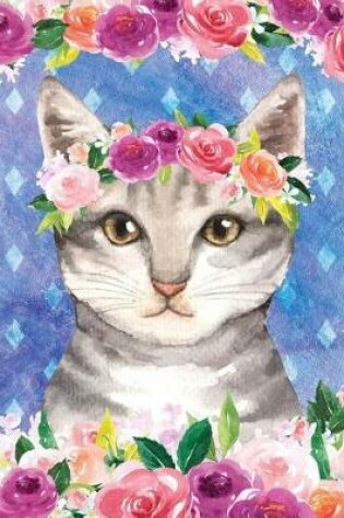 Cover of My Big Fat Bullet Journal for Cat Lovers Tabby in Flowers