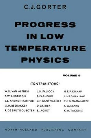 Cover of Progress in Low Temperature Physics V5