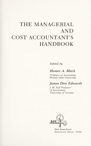 Book cover for Managerial and Cost Acccountant's Handbook