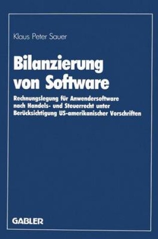 Cover of Bilanzierung Von Software