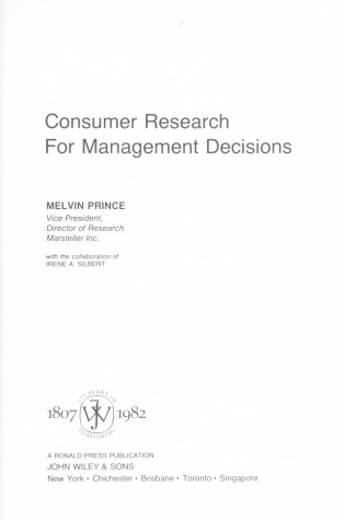 Cover of Consumer Research for Management Decisions