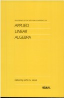 Book cover for Proceedings of the Fifth SIAM Conference on Applied Linear Algebra