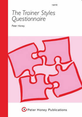 Book cover for Trainer Styles Questionnaire - 1151