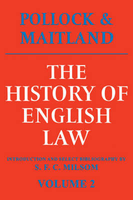 Book cover for The History of English Law: Volume 2