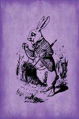 Cover of Alice in Wonderland Journal - White Rabbit (Purple)