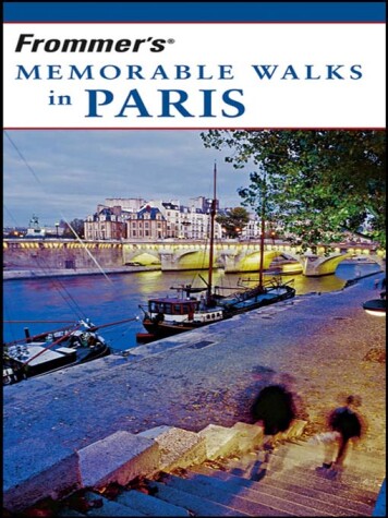 Cover of Frommer's Memorable Walks in Paris
