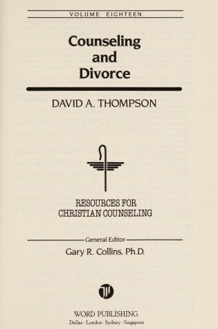 Cover of Counseling and Divorce