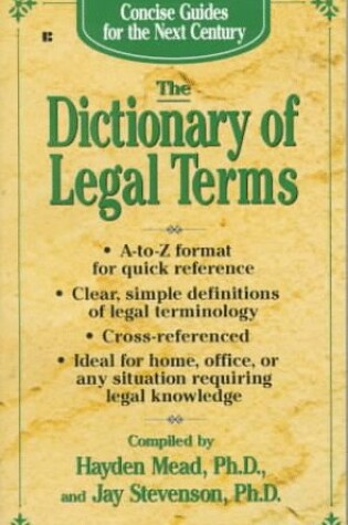 Cover of Concise Guides: The Dictionary of Legal Terms