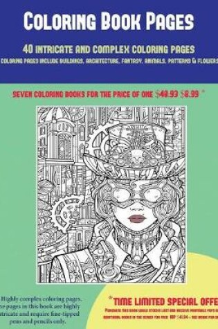 Cover of Adult Coloring Images (40 Complex and Intricate Coloring Pages)