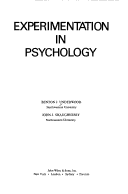 Book cover for Experimentation in Psychology