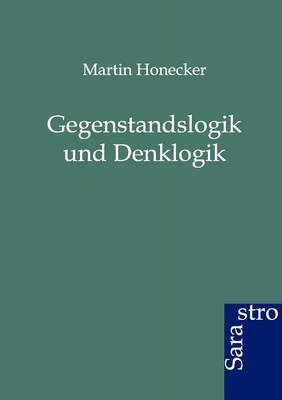 Book cover for Gegenstandslogik und Denklogik