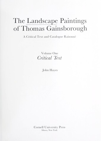 Book cover for The Gainsborough's Landscape Paintings