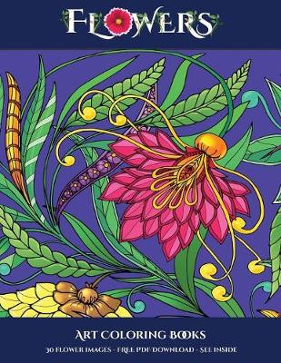 Book cover for Art Coloring Books (Flowers)