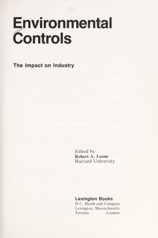 Cover of Environmental Controls