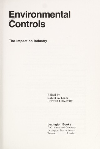 Cover of Environmental Controls