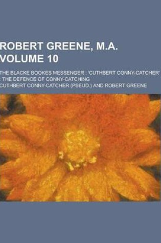 Cover of Robert Greene, M.A; The Blacke Bookes Messenger