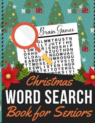 Book cover for Christmas Word Search Book for Seniors