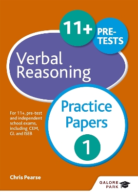 Book cover for 11+ Verbal Reasoning Practice Papers 1