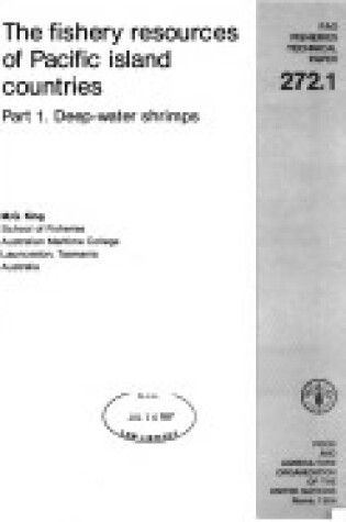 Cover of The Fishery Resources of Pacific Island Countries, Part 1 : Deep Water Shrimps