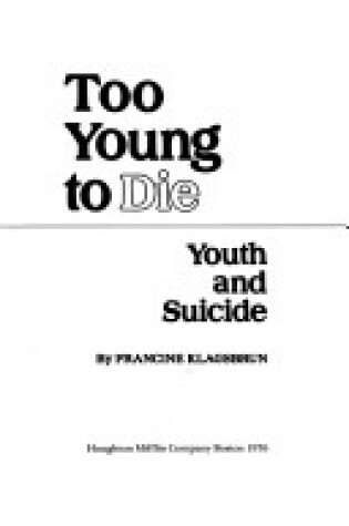 Cover of Too Young to Die