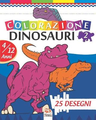 Book cover for colorazione dinosauri 2