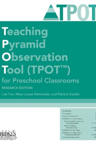 Cover of Teaching Pyramid Observation Tool (TPOT™) for Preschool Classrooms