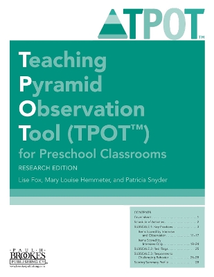 Book cover for Teaching Pyramid Observation Tool (TPOT™) for Preschool Classrooms