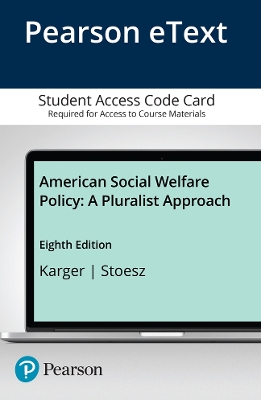 Book cover for American Social Welfare Policy