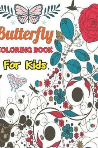 Cover of Butterfly Coloring Book For Kids