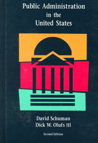 Book cover for Public Administration in the United States