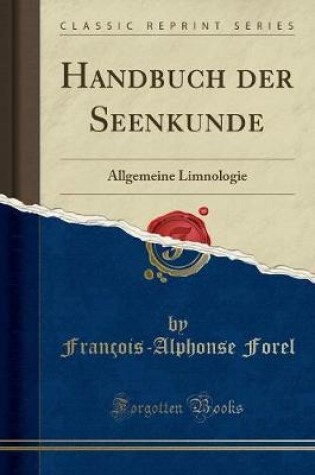 Cover of Handbuch Der Seenkunde