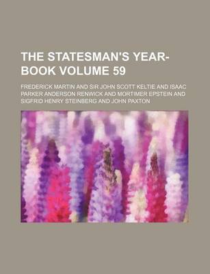 Book cover for The Statesman's Year-Book Volume 59