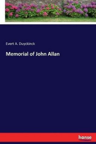 Cover of Memorial of John Allan