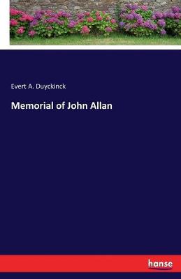 Book cover for Memorial of John Allan