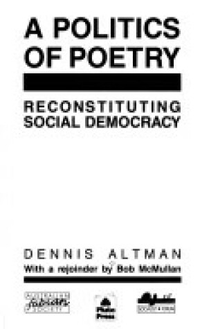 Cover of A Politics of Poetry