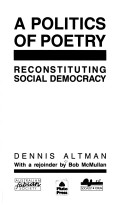 Cover of A Politics of Poetry