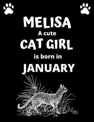 Book cover for MELISA a cute cat girl is born in January