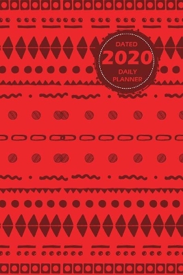 Book cover for Pattern Lifestyle, Dated 2020 Daily Planner, 365 Days Blank Lined, Write-in Journal (Red)