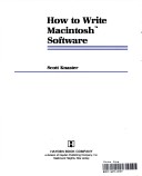 Book cover for How to Write Macintosh Software