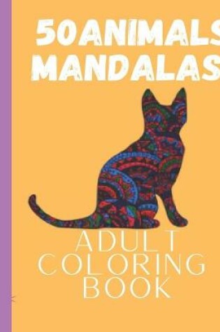 Cover of adult coloring book 50animals mandalas