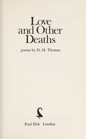 Book cover for Love and Other Deaths