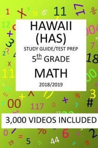 Cover of 5th Grade HAWAII HSA, 2019 MATH, Test Prep