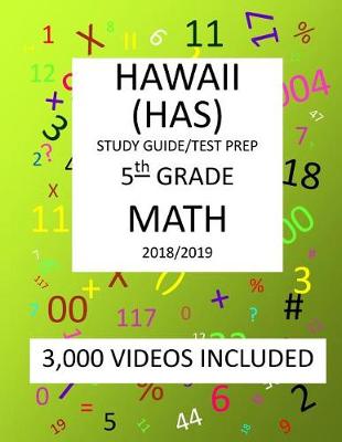 Book cover for 5th Grade HAWAII HSA, 2019 MATH, Test Prep