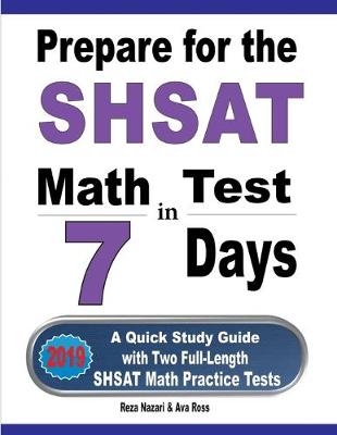 Book cover for Prepare for the SHSAT Math Test in 7 Days